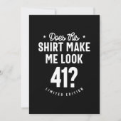 41歳の誕生日面白いプレゼント 招待状 (正面)