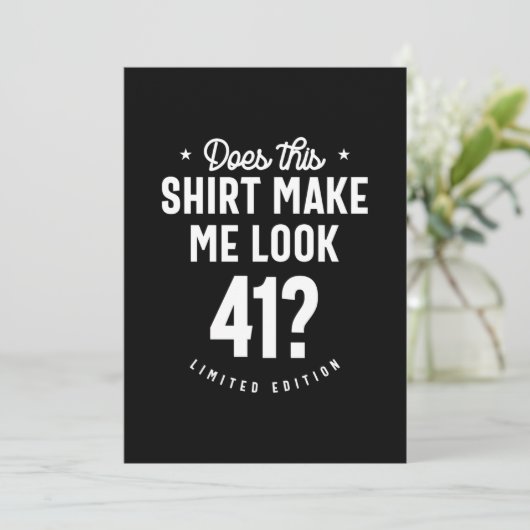 41歳の誕生日面白いプレゼント 招待状 (スタンド正面)