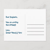 41歳の誕生日 – 楽しい花火模様 + レインボー41 ポストカード (裏面)