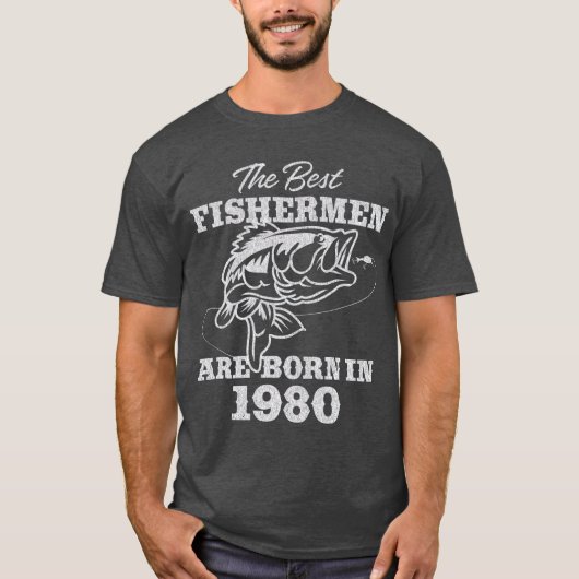 41歳の魚釣り漁師への贈り物1980 41st tシャツ (正面)