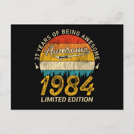 41歳の1984年レトロ最高の41回目の誕生日プレゼント ポストカード (正面)