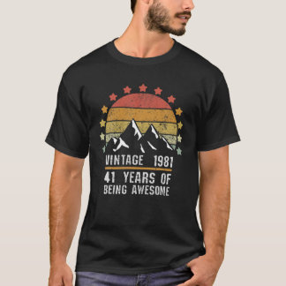 41歳ヴィンテージ1981年誕生日41位誕生日 Tシャツ