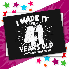 41歳皮肉屋のミーム面白い41歳の誕生日 ポストカード