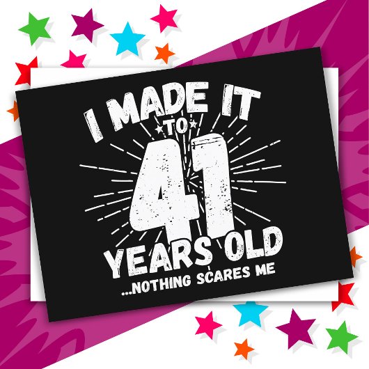 41歳皮肉屋のミーム面白い41歳の誕生日 ポストカード