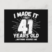41歳皮肉屋のミーム面白い41歳の誕生日 ポストカード (正面)