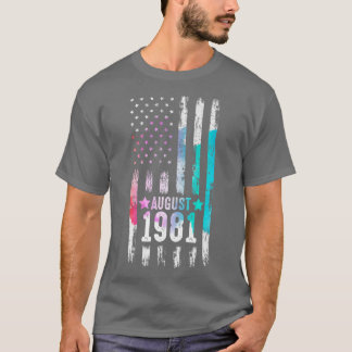 41歳、1981年威厳があるアメリカ国旗41歳 Tシャツ