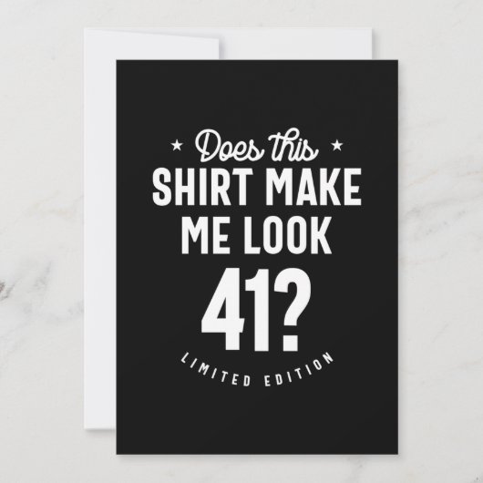 41歳 – 41誕生日ギフトおもしろい サンキューカード (正面)