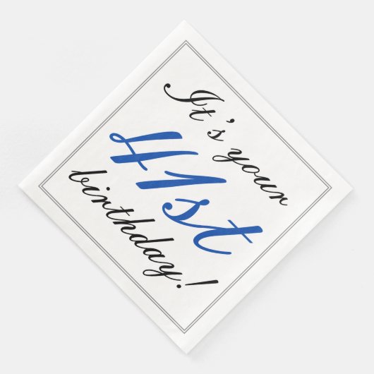 41番エレガント誕生日紙ナプキンス (コーナー)