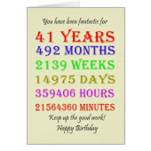 41番目の誕生日のマイルストーン (正面)