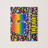 41番目の誕生日:おもしろい、愛するハートシェイプ+「41」 ジグソーパズル (縦)