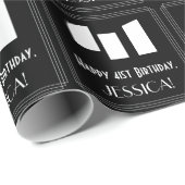 41番目の誕生日:インスパイアアールデコの検索「41」と名前 ラッピングペーパー (ロールコーナー)