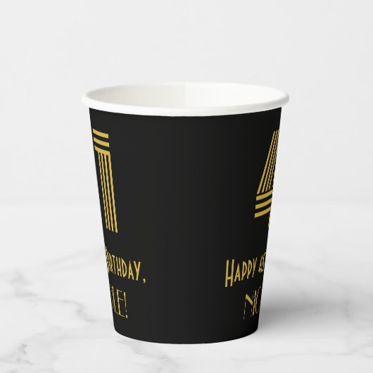 41番目の誕生日:インスパイアアールデコの検索「41」と名前 紙コップ (左)