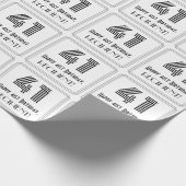 41番目の誕生日:インスパイアアールデコスタイル「41」 +名前 ラッピングペーパー (角)