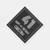 41番目の誕生日:インスパイアアールデコ検索"41" +名前 スタンダードランチョンナプキン (角)