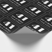 41番目の誕生日-インスパイアアールデコ検索"41",名前 ラッピングペーパー (角)