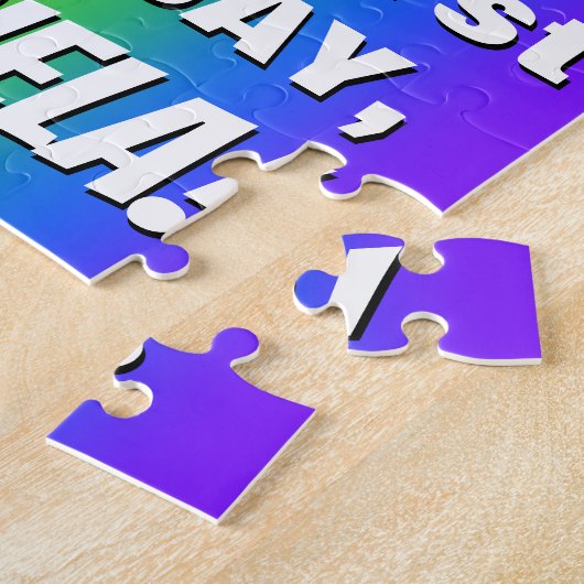 41番目の誕生日: カラフル、おもしろいレインボーパターン# 41 ジグソーパズル (側面)