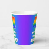 41番目の誕生日: カラフル、おもしろいレインボーパターン# 41 紙コップ (左)