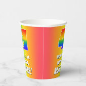 41番目の誕生日: カラフル、おもしろいレインボーパターン# 41 紙コップ (右)