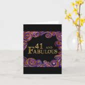 41番目の誕生日 カード (黄色い花)