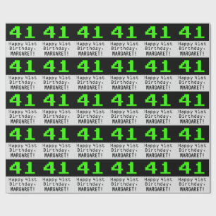 41番目の誕生日- Nerdy/オタク系のスタイル「41」と名前 ラッピングペーパー