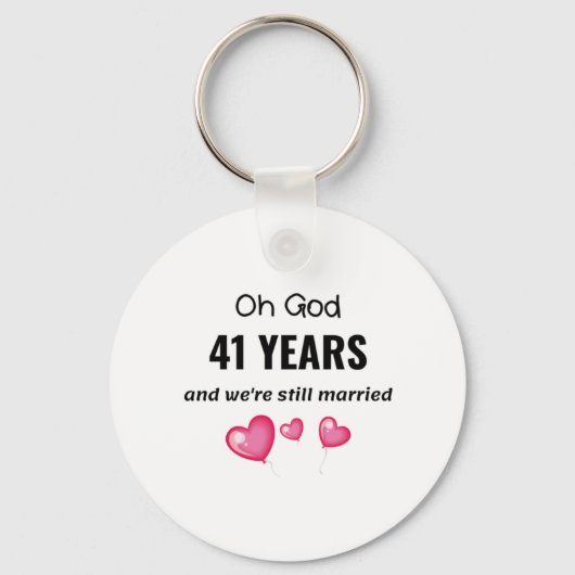 41結婚周年記念おもしろい贈り物 キーホルダー (正面)