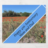 41結婚周年記念 スパークリングワインラベル (シングルラベル)