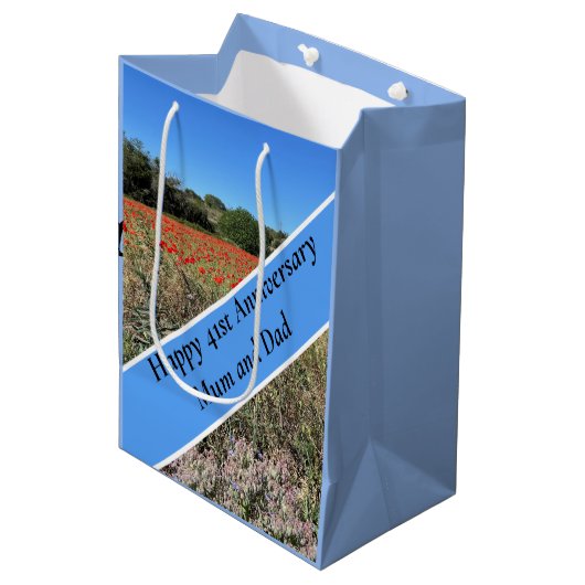 41結婚周年記念 ミディアムペーパーバッグ (正面アングル)