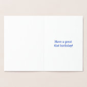 41誕生日はっきりした「41歳！」 ゴールドフォイルカード 箔カード (内部)