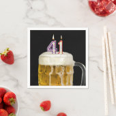 41誕生日ビールオンブラック スタンダードカクテルナプキン (インサイチュ)