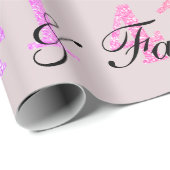 41誕生日フォーティワンナスファブラス赤面ピンク ラッピングペーパー (ロールコーナー)