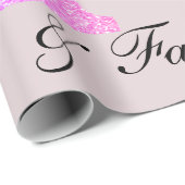 41誕生日フォーティワンファブラス赤面ピンクカスタム ラッピングペーパー (ロールコーナー)