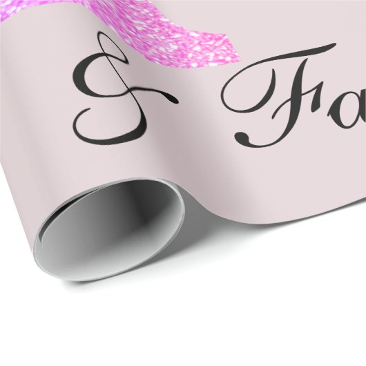 41誕生日フォーティワンファブラス赤面ピンクカスタム ラッピングペーパー (ロールコーナー)