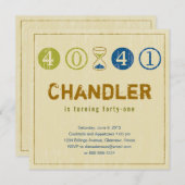 41誕生日招待状- カスタマイズ 招待状 (正面/裏面)