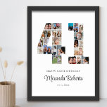 41誕生日番号41カスタムフォトコラージュ ポスター<br><div class="desc">40歳祝の誕生日と40歳の写真パーソナライズされたコラージュのポスター。このカスタマイズ可能な贈り物は結婚の記念日にも最適。人生と素晴らし人生の思い出を大切表す結婚方法で結婚したある。ポスターには特別な瞬間を捉えた写真のコラージュが施され、名前カスタマイズや日付の誕生や記念の日付などにも使える。それはユニーク、息子、娘、母、パパ、友人、カップル、夫と妻のための家または思慮深い贈り物に意味のある追加を行う。愛する人の誕生日パーティーのtouchに喜びのポスターを添える。</div>