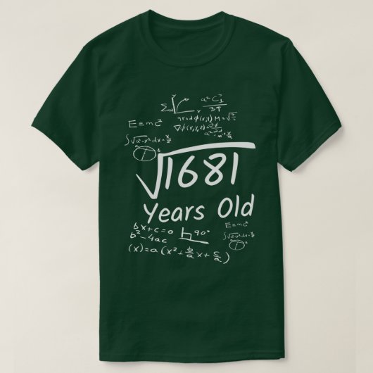 41誕生日算数1681年旧平方根 Tシャツ (デザイン正面)