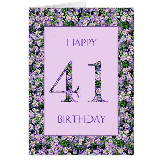 41誕生日紫デイジー (正面)