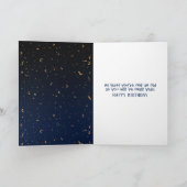 41誕生日金ゴールドマイラーバルーンと紙吹雪カード カード (内部)