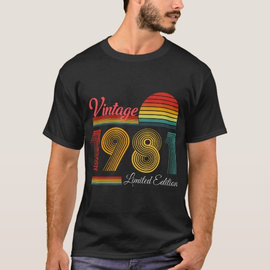 41誕生日41年~1981年ヴィンテージ限定編集 Tシャツ (正面)