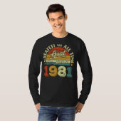 41誕生日41歳ヤギ1981年から Tシャツ (正面フル)