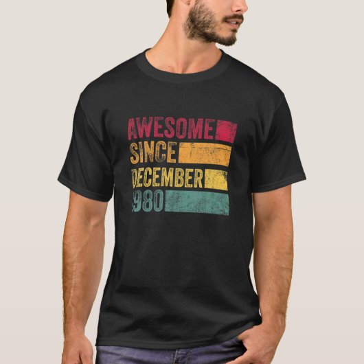 41誕生日41歳ヴィンテージ1980年12月M Tシャツ (正面)