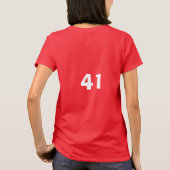 41誕生日41赤いカスタム年齢ギフトかわいい Tシャツ (裏面)
