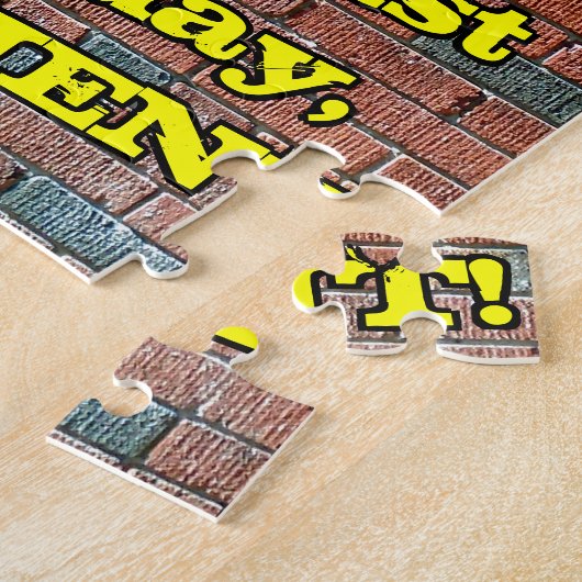 41誕生日:おもしろいグラフィティインスパイアレインボー41 ジグソーパズル (側面)