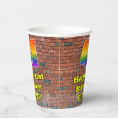 41誕生日:おもしろいグラフィティインスパイアレインボー41 紙コップ (右)