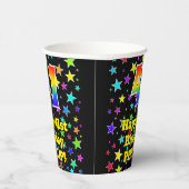 41誕生日:おもしろい星パターンと虹41 紙コップ (右)