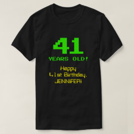 41誕生日:おもしろい、8ビットルック、Nerdy/オタク系の「41」 Tシャツ