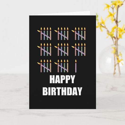 41誕生日（ろうそくあり） カード (黄色い花)