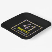 41誕生日:フローラ花数、名前をカスタムする ペーパープレート (傾斜あり)