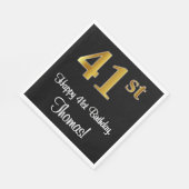 41誕生日~ラグジュアリーエレガントなフェイク金ゴールドルック# スタンダードランチョンナプキン (角)