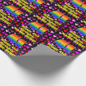 41誕生日:愛するハートパターン、虹# 41 ラッピングペーパー (角)