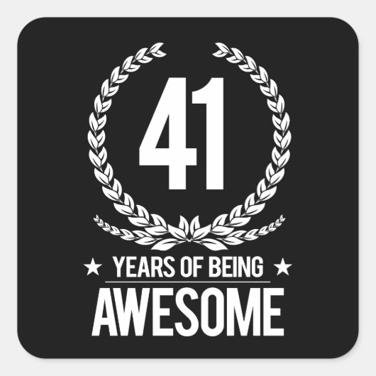 41誕生日(41歳素晴らし) スクエアシール (正面)